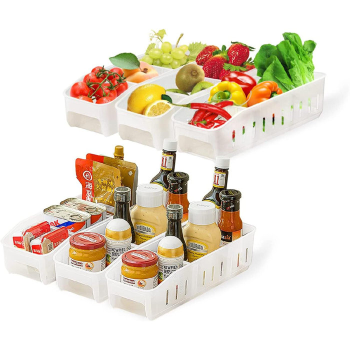 Prep & Savour Fridge Storage Box, Set Of 6 Refrigerator Containers For